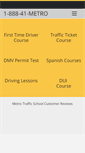 Mobile Screenshot of metrotrafficschool.com